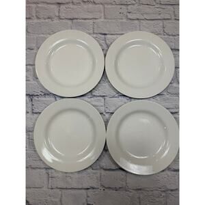 Pottery Barn PB White Dinner Plates Set of 4 Made in Thailand ONE HAS A CHIP